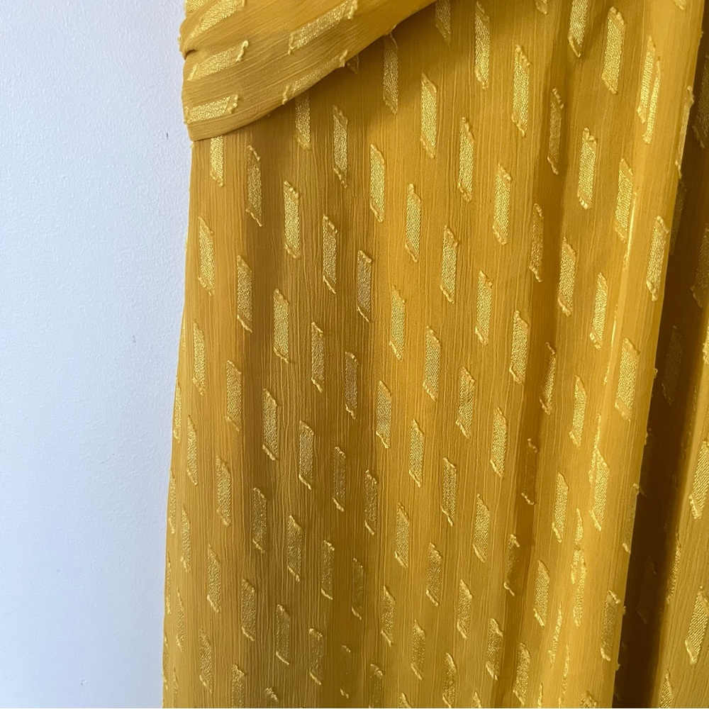London Times NWT Gold Twist Front Midi Dress Size 12 - Picture 13 of 16
